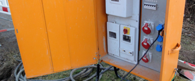 Baustrom bei Elektro Walther in Wiepersdorf